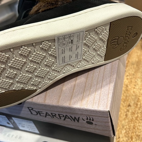 Bear paw Size Woman’s 9 Skyline Black/Brown Boots. Faux Fur Trim BNWT - Picture 3 of 7